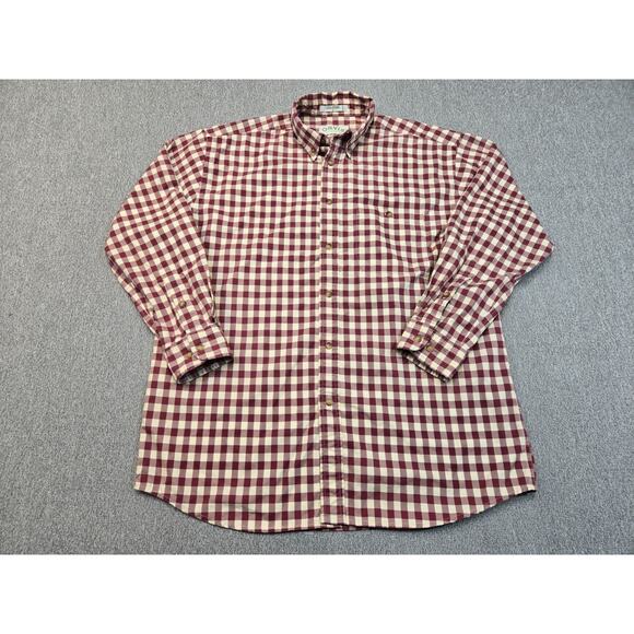 Orvis Men’s Long Sleeve Checkered Dress Shirt Size Large Button Down - Picture 1 of 6